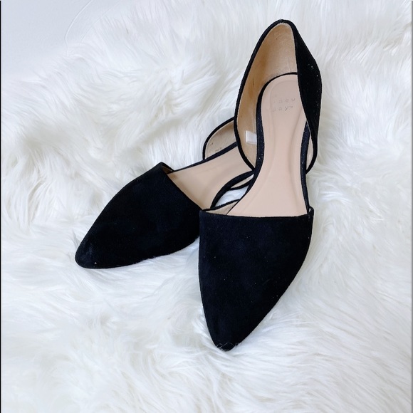 A NEW DAY Suede Black Flat Pointed Spring Flats - Picture 4 of 5